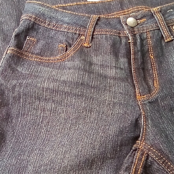 Faded Glory Dark Capri Blue Jeans Size 10 - Picture 3 of 6